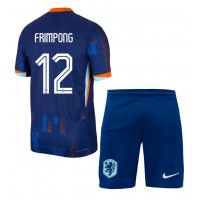 Echipament fotbal Olanda Jeremie Frimpong #12 Tricou Deplasare European 2024 pentru copii maneca scurta (+ Pantaloni scurti)